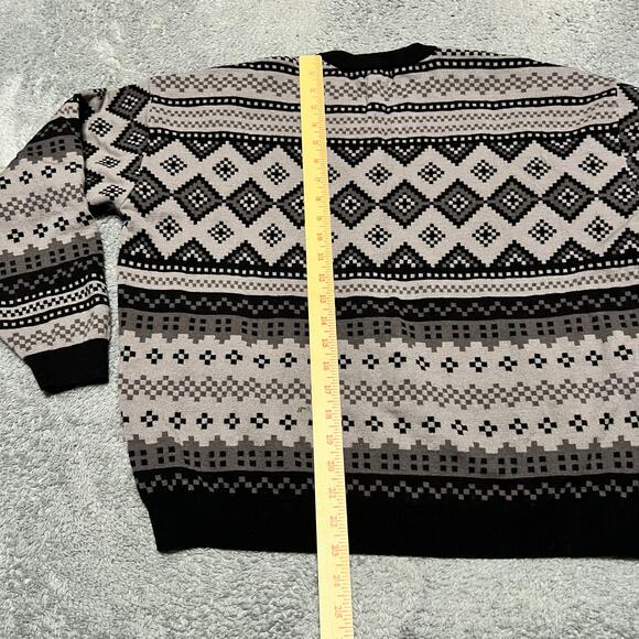 Social Collision Sweater Womens Medium Black & Gray Crow Goth Punk - Picture 4 of 7